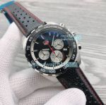 Replica TAG Heuer Formula 1 Chronograph Watch Black Dial Black Leather Strap